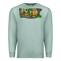 Seafoam st patricks shamrock gold with rainbow Premium Sweatshirt - RanaPortraitStore