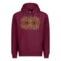 Burgundy Old Western Leopard Frame Premium Hoodie - Bettercallsaul