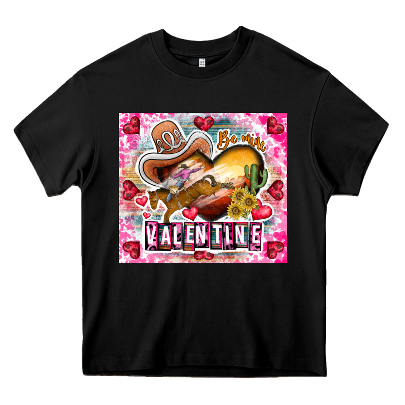 Be Mine Valentine Heavy Core Tee by CowhideDigitalArt | Teevron