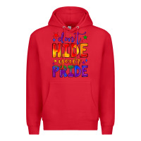Red don't hide your pride Premium Hoodie - JahusDesignShop