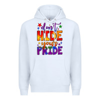 White don't hide your pride Premium Hoodie - JahusDesignShop