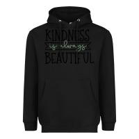 Black kindness Heavyweight Hoodie - Unal Design