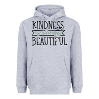 Heather Grey kindness Heavyweight Hoodie - Unal Design