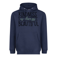 Navy kindness Heavyweight Hoodie - Unal Design