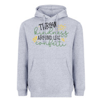 Heather Grey kindness Heavyweight Hoodie - Unal Design