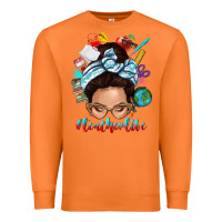 Carrot teacher life messy bun Premium Sweatshirt - texasbilliewilder