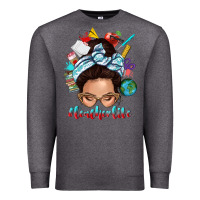 Charcoal Heather teacher life messy bun Premium Sweatshirt - texasbilliewilder