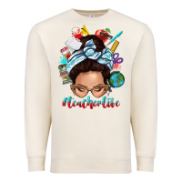 Sandshell teacher life messy bun Premium Sweatshirt - texasbilliewilder