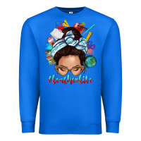True Royal teacher life messy bun Premium Sweatshirt - texasbilliewilder