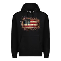 Black Old Leopard American Flag Frame Premium Hoodie - Bettercallsaul