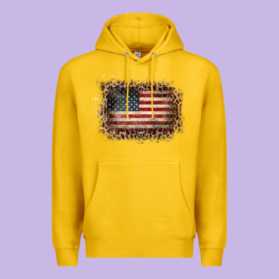 Old Leopard American Flag Frame Premium Hoodie Designed By Bettercallsaul