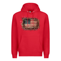 Red Old Leopard American Flag Frame Premium Hoodie - Bettercallsaul
