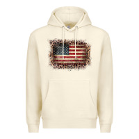 Sandshell Old Leopard American Flag Frame Premium Hoodie - Bettercallsaul