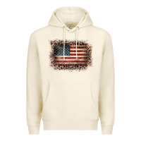 Tofu Old Leopard American Flag Frame Premium Hoodie - Bettercallsaul