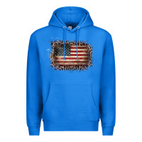True Royal Old Leopard American Flag Frame Premium Hoodie - Bettercallsaul