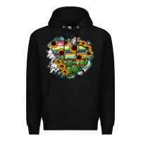 Black South Carolina State Map Premium Hoodie - RanaPortraitStore