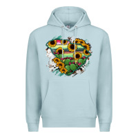 Blue Mist South Carolina State Map Premium Hoodie - RanaPortraitStore