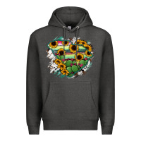 Charcoal Heather South Carolina State Map Premium Hoodie - RanaPortraitStore