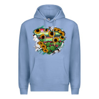 Colony Blue South Carolina State Map Premium Hoodie - RanaPortraitStore