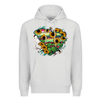 Dove Grey South Carolina State Map Premium Hoodie - RanaPortraitStore