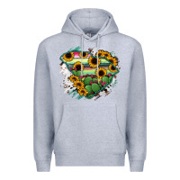 Heather Grey South Carolina State Map Premium Hoodie - RanaPortraitStore
