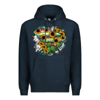 Navy South Carolina State Map Premium Hoodie - RanaPortraitStore