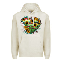 Oatmeal Heather South Carolina State Map Premium Hoodie - RanaPortraitStore