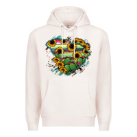 Pale Pink South Carolina State Map Premium Hoodie - RanaPortraitStore