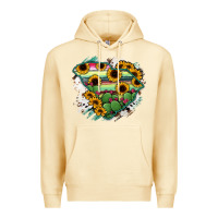 Pina Colada South Carolina State Map Premium Hoodie - RanaPortraitStore
