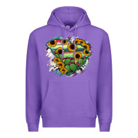 Purple South Carolina State Map Premium Hoodie - RanaPortraitStore