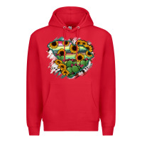 Red South Carolina State Map Premium Hoodie - RanaPortraitStore