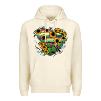 Sandshell South Carolina State Map Premium Hoodie - RanaPortraitStore