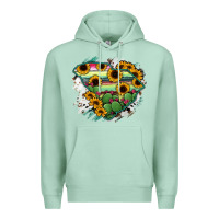 Seafoam South Carolina State Map Premium Hoodie - RanaPortraitStore