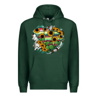 Sports Green South Carolina State Map Premium Hoodie - RanaPortraitStore