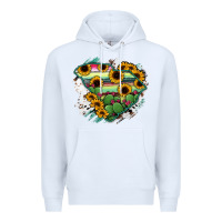 White South Carolina State Map Premium Hoodie - RanaPortraitStore