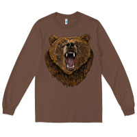 Chestnut bear head Long Sleeve Tee - BarkalooDesign