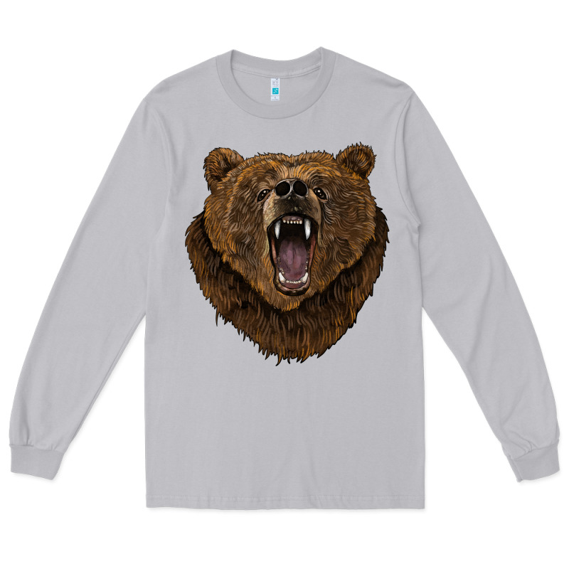 Bear Head Long Sleeve Tee by BarkalooDesign | Teevron