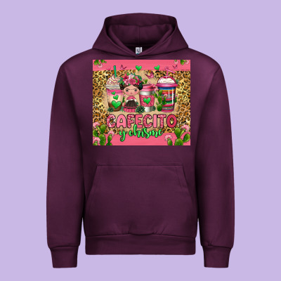 Cafecito Y Chisme Coffee Cups Urban Hoodie Designed By Jasminsmagicworld