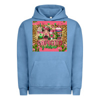 Pigment Pebble Blue cafecito y chisme coffee cups Urban Hoodie - Jasminsmagicworld