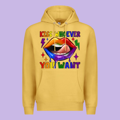 Kiss Whoever You Want Premium Hoodie Designed By Jahusdesignshop