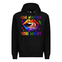 Black kiss whoever you want Premium Hoodie - JahusDesignShop
