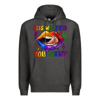 Charcoal Heather kiss whoever you want Premium Hoodie - JahusDesignShop