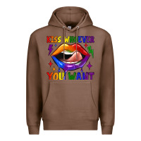 Chestnut kiss whoever you want Premium Hoodie - JahusDesignShop