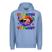 Colony Blue kiss whoever you want Premium Hoodie - JahusDesignShop