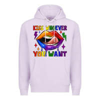 Lilac kiss whoever you want Premium Hoodie - JahusDesignShop