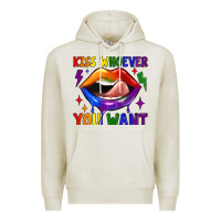 Oatmeal Heather kiss whoever you want Premium Hoodie - JahusDesignShop