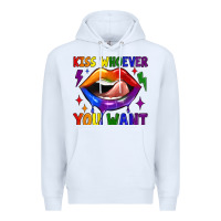 White kiss whoever you want Premium Hoodie - JahusDesignShop