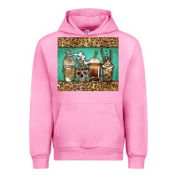 Fuchsia Pink skeleton coffee cups Urban Hoodie - Jasminsmagicworld