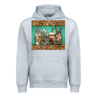 Heather Grey skeleton coffee cups Urban Hoodie - Jasminsmagicworld