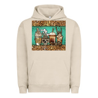Pigment French Oak skeleton coffee cups Urban Hoodie - Jasminsmagicworld